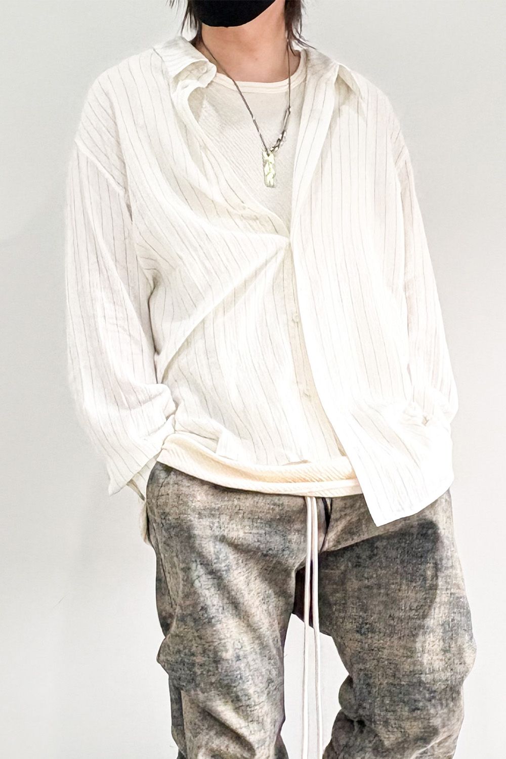 BACK FACE SHIRT / ホワイトストライプ