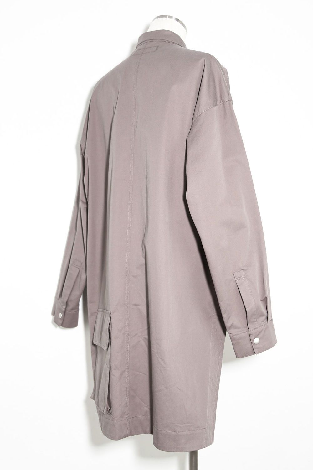 [ラスト1点 サイズ3] バックロングコクーンシャツ / Back Long Shirts Long Sleeve / グレー / ag-7006