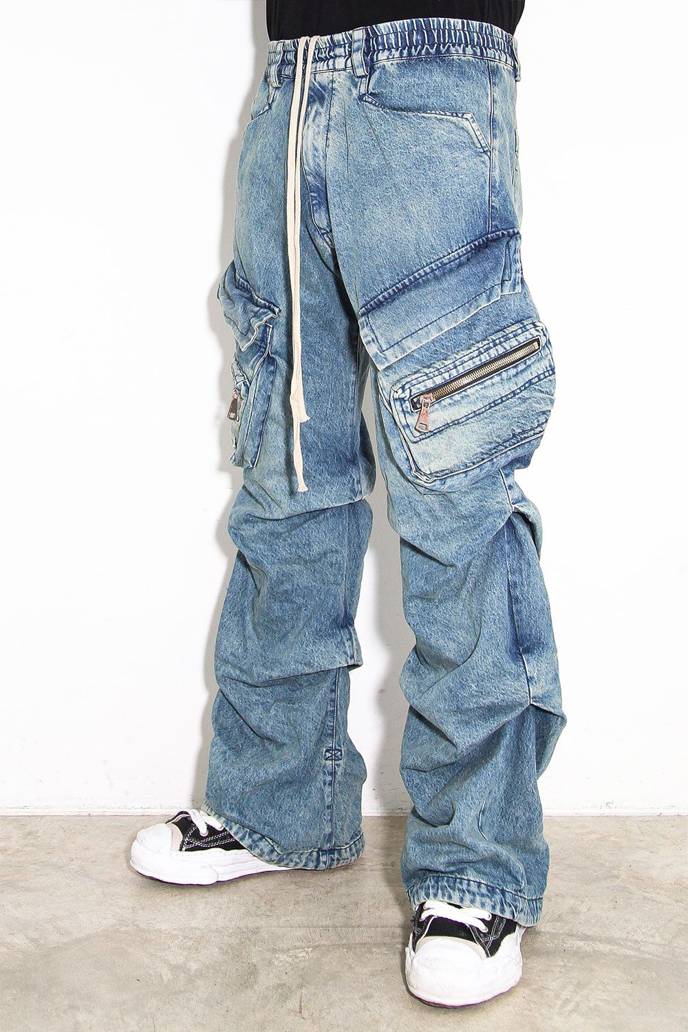 A.F ARTEFACT - Denim Coating Cargo Sarouel Skinny