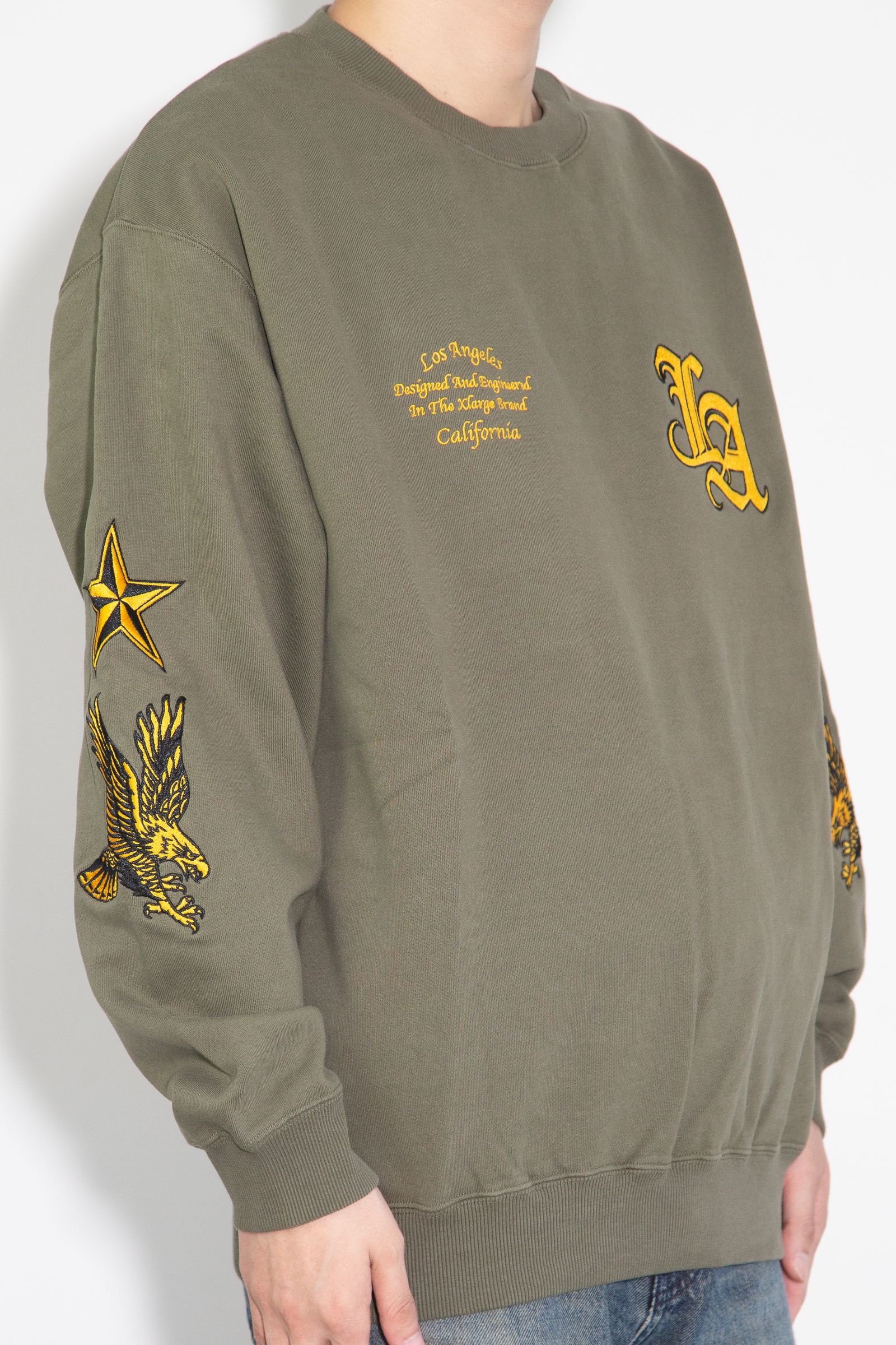 VARSITY CREWNECK SWEATSHIRT / オリーブ