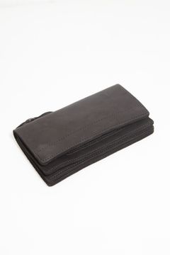 JP SHOULDER GARMENT-DYED TRUCKER WALLET / ブラック