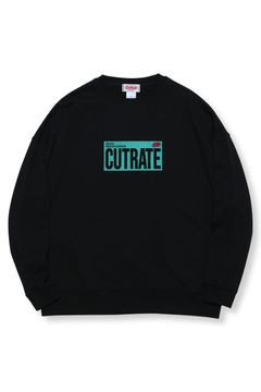 CUTRATE BOX LOGO CREW NECK SW / ブラック