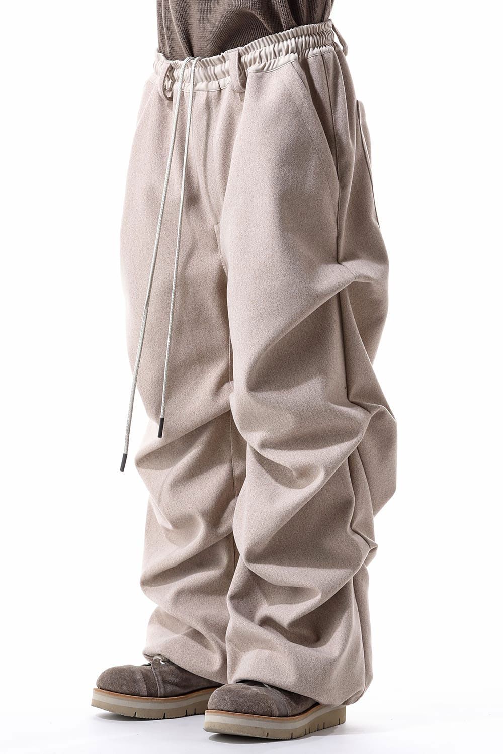タックワイドパンツ / Tuck Wide Pants / ベージュ / ag-10080-1