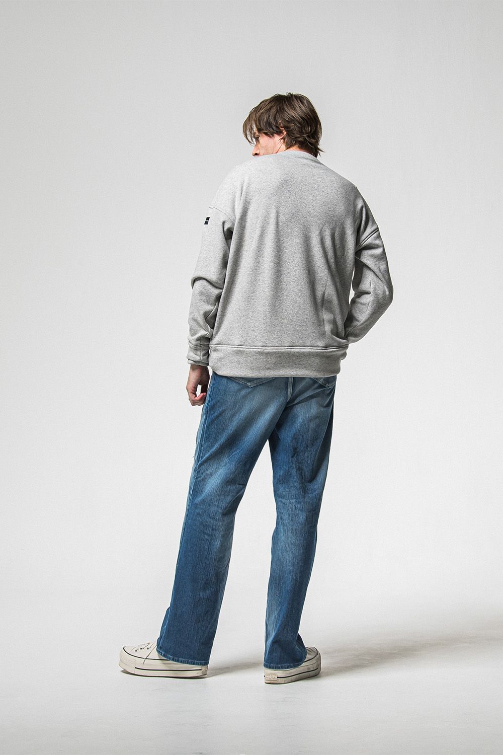 RC chenille velours fleece drop trainer / グレー