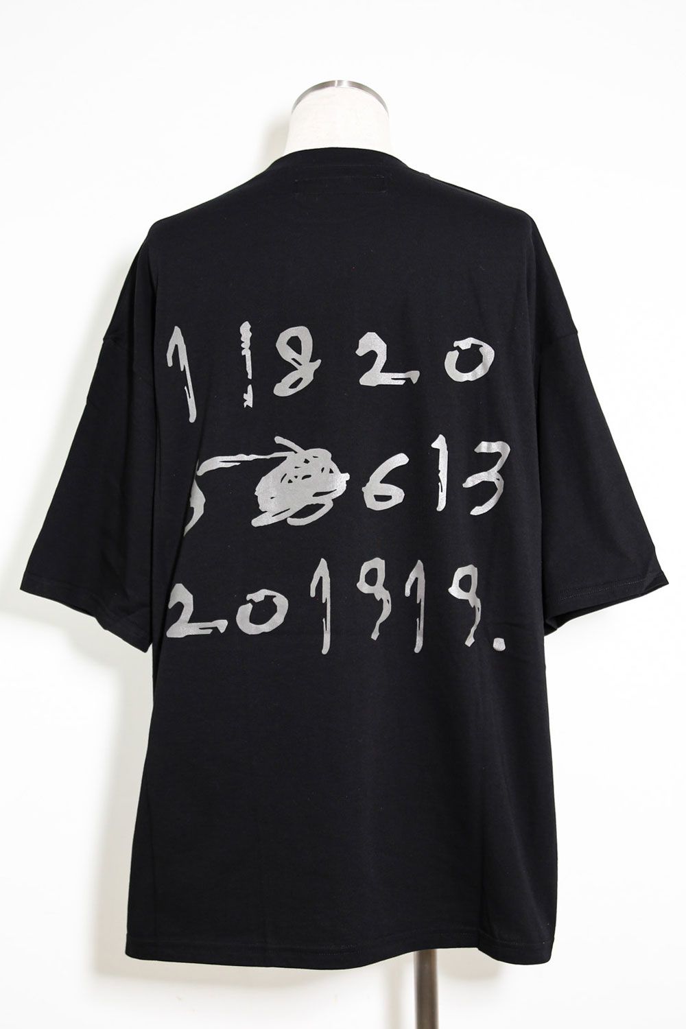 ナンバープリントオーバーサイズTシャツ / Numbering Print Over Sized T-Shirts / ブラック