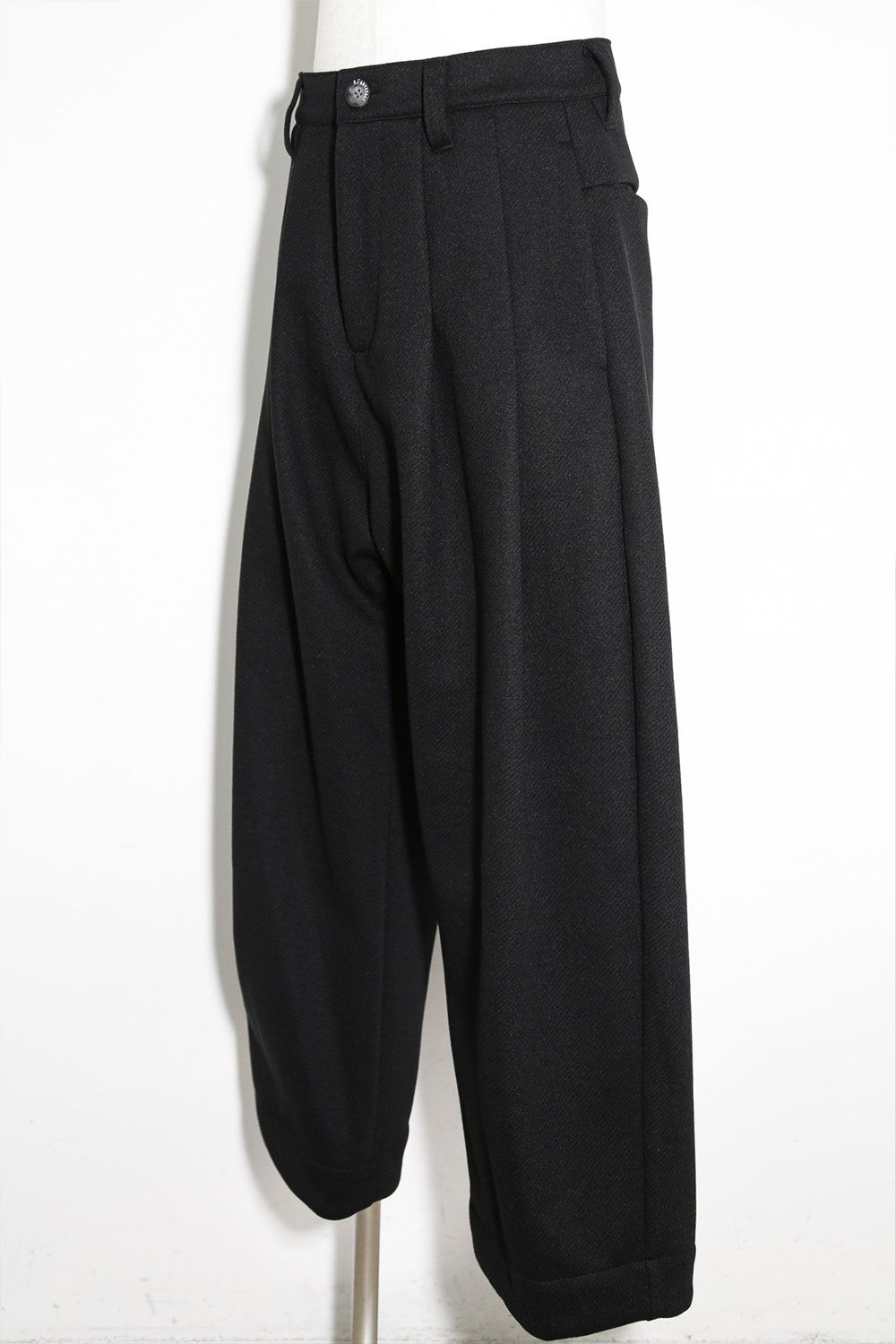ニットタックワイドパンツ / Knitted Tuck Wide Pants / ブラック / ag-10032-2