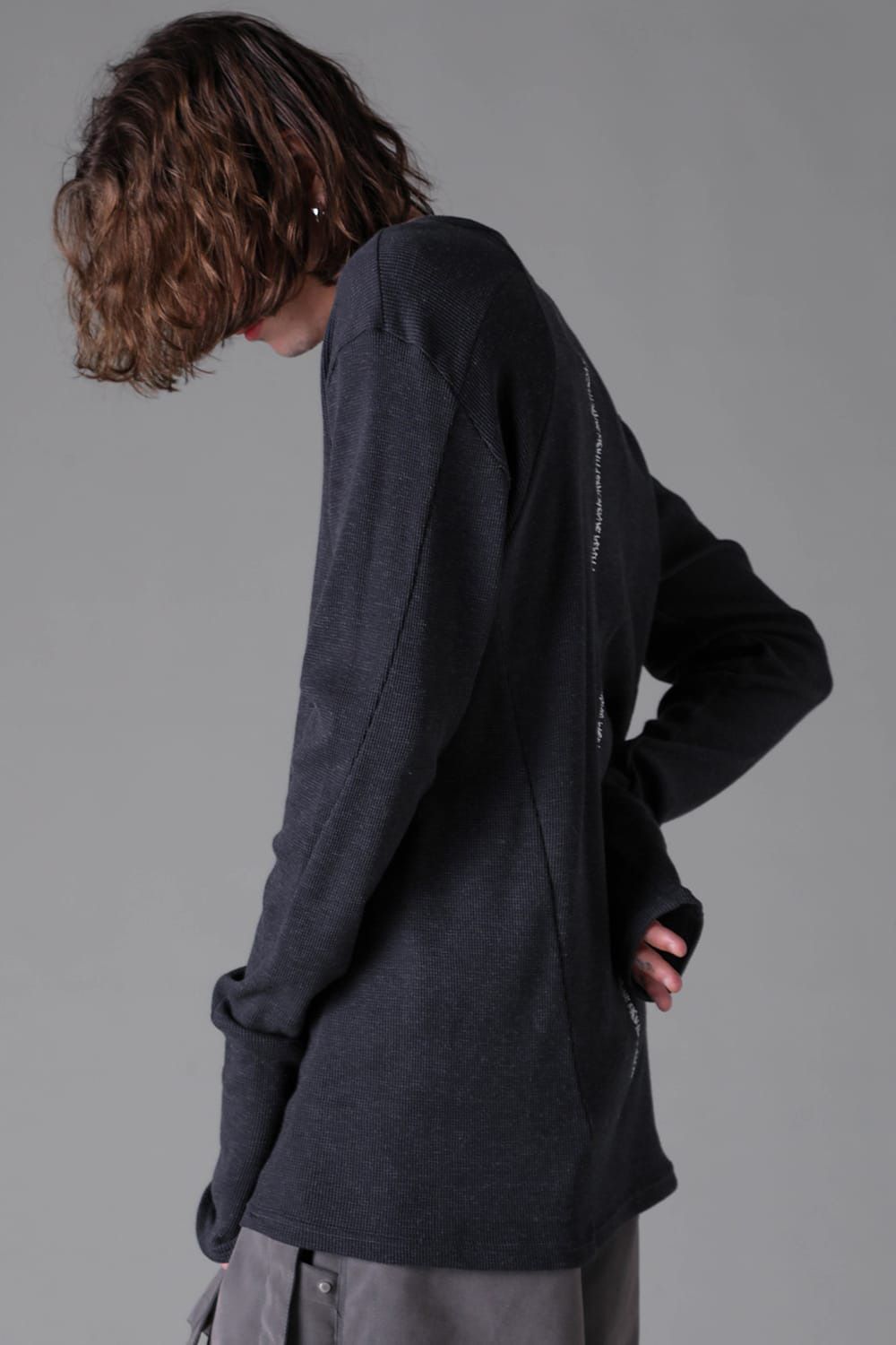 Back-Printed Waffle Jersey Log Sleeve