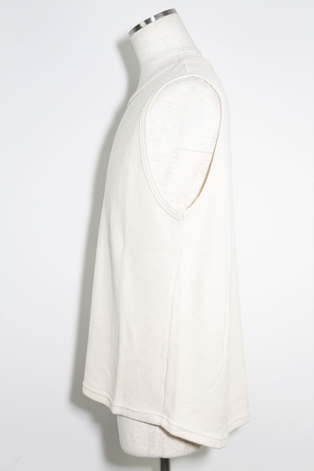 ミドル丈ワッフルタンクトップ / Middle Length Tank Top / アイボリー / ag-10096-1