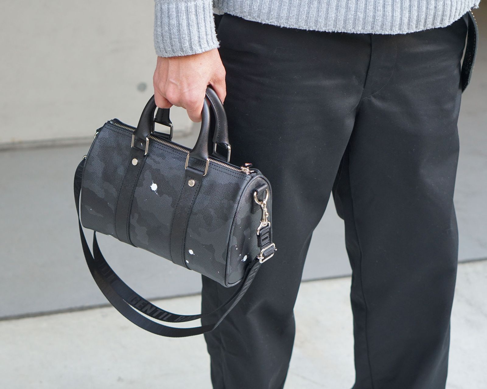 [4月下旬頃入荷予定] ミニボストンバッグ / ブラックカモ