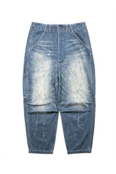 DENIM SARROUEL PANTS / ブルー