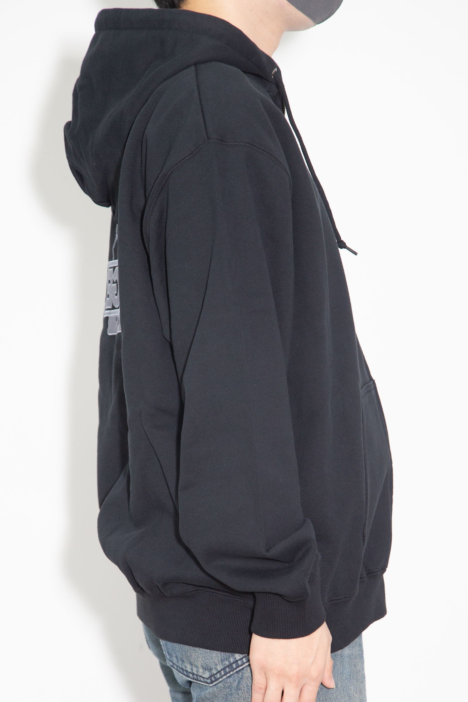 BACKSIDE OG ZIP UP HOODED SWEATSHIRT / ブラック