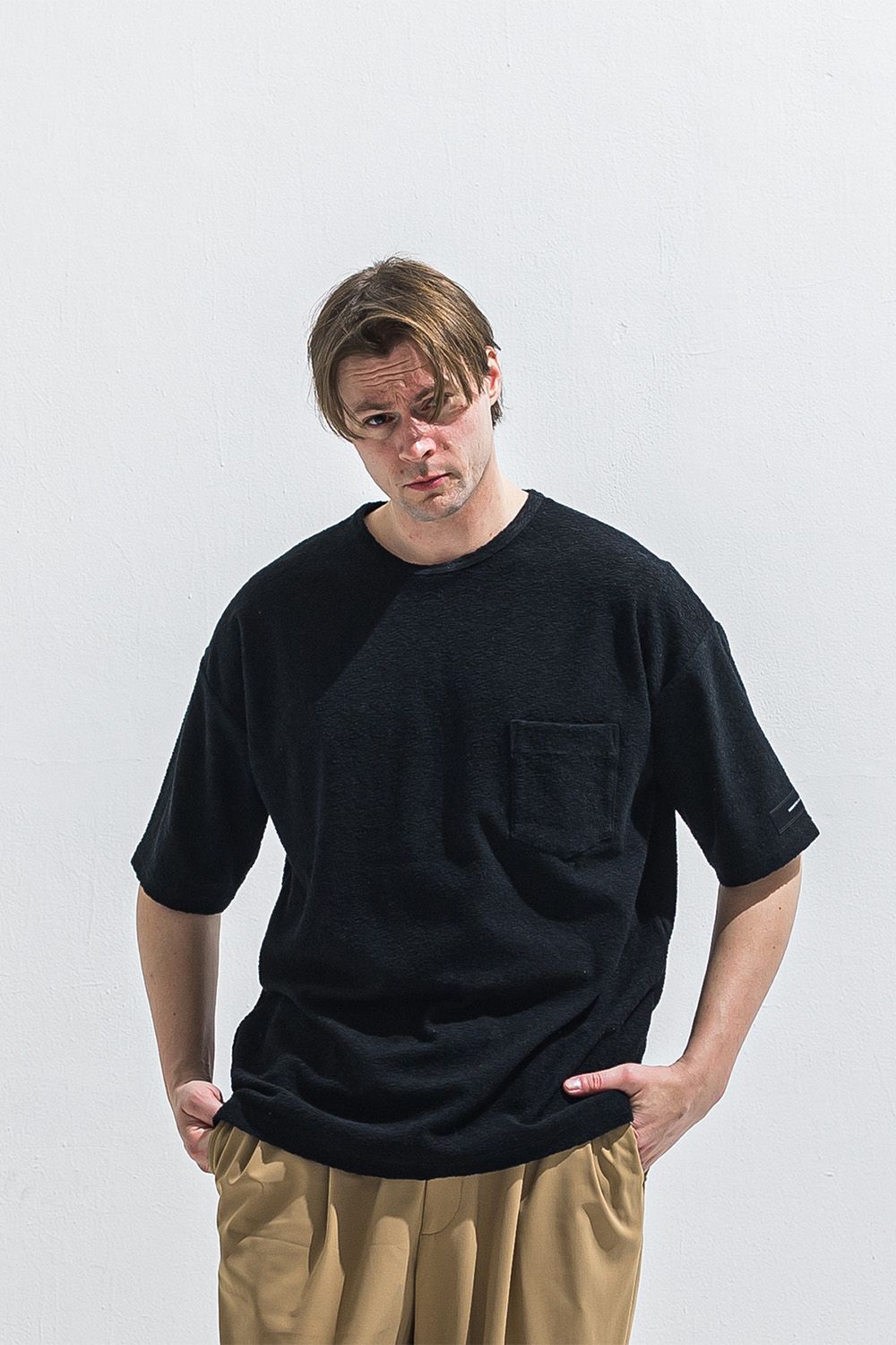 PILE OVER TEE / ブラック