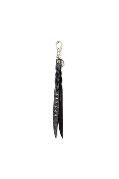 STUDS & KNITTING LEATHER SHORT KEY RING ＜TYPE A＞ / ブラック