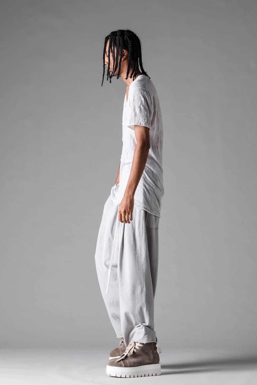Sumi Dyed Tuck Wide Pants