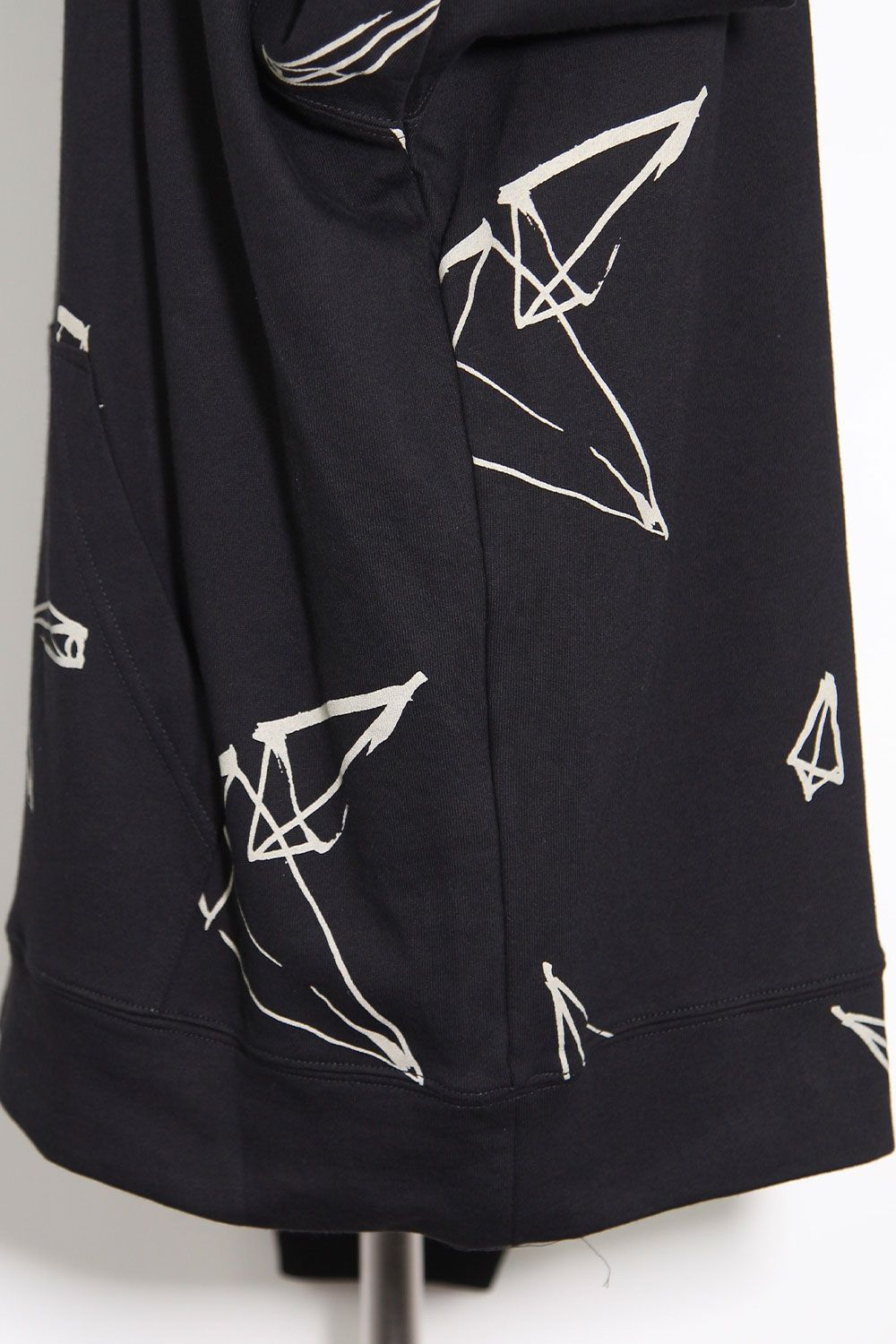 総柄プリントパーカー / Print Sweat Hoodie / ブラック / ag-7016