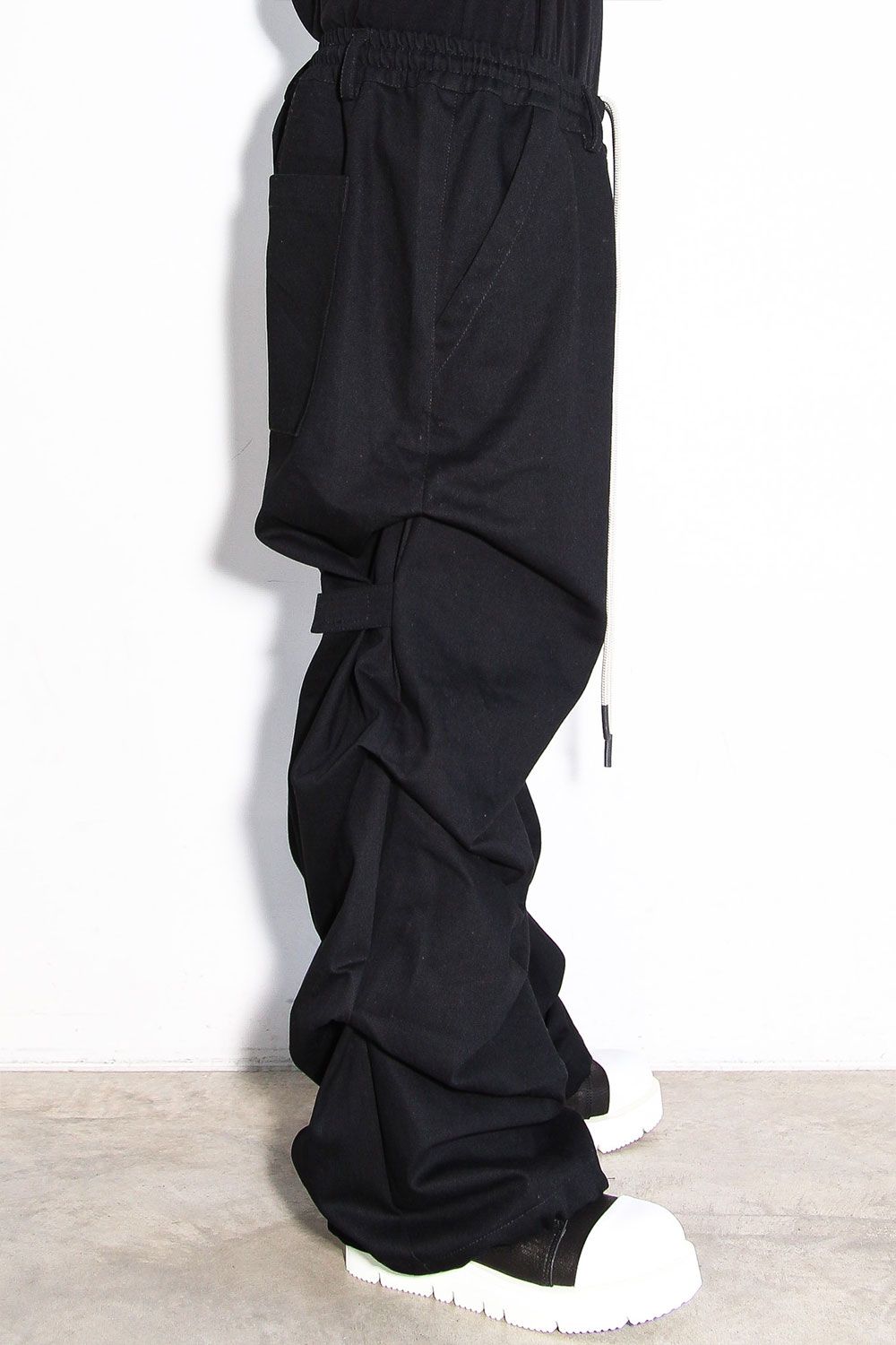 デニムタックワイドパンツ / Denim Tuck Wide Pants / ブラック / ag-10080-3