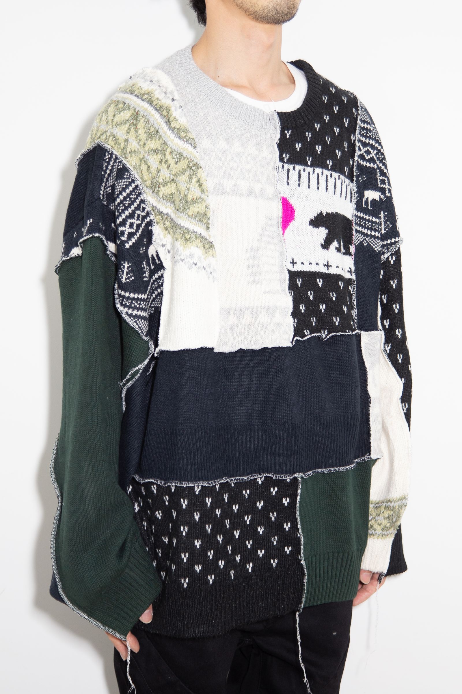 Nordic Patchwork Sweater / C