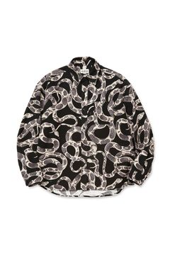 PRINT NEL L/S SH ＜SNAKE PATTERN＞ / ブラック