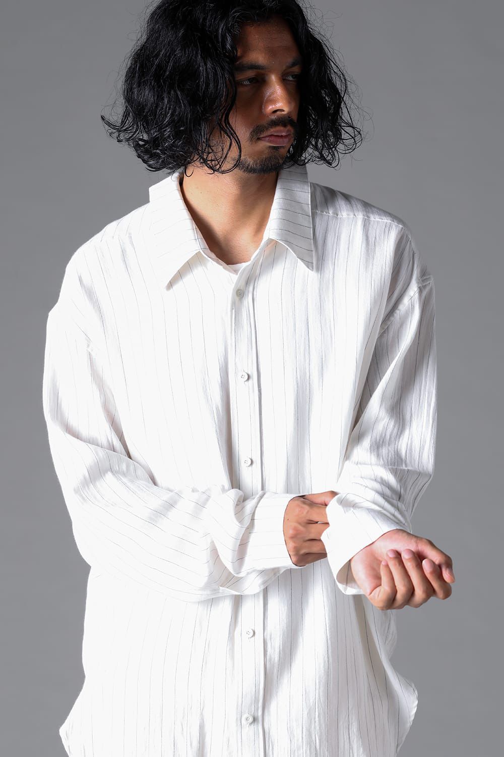 BACK FACE SHIRT / ホワイトストライプ