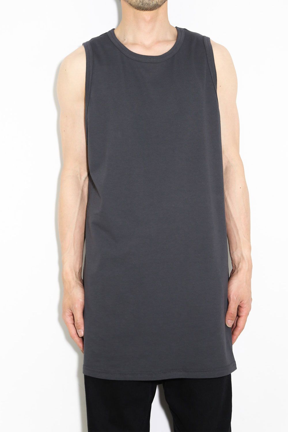 ロングタンクトップ / Long Tank Top / ダークグレー / ag-6083-1