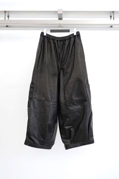 leather wide easy pants