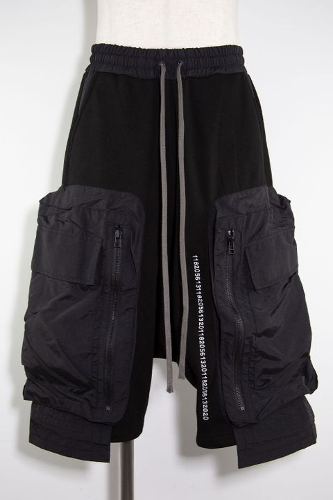 ナイロンコンビボンバーヒートショーツ / Nylon×Bomber Heat Shorts / ブラック