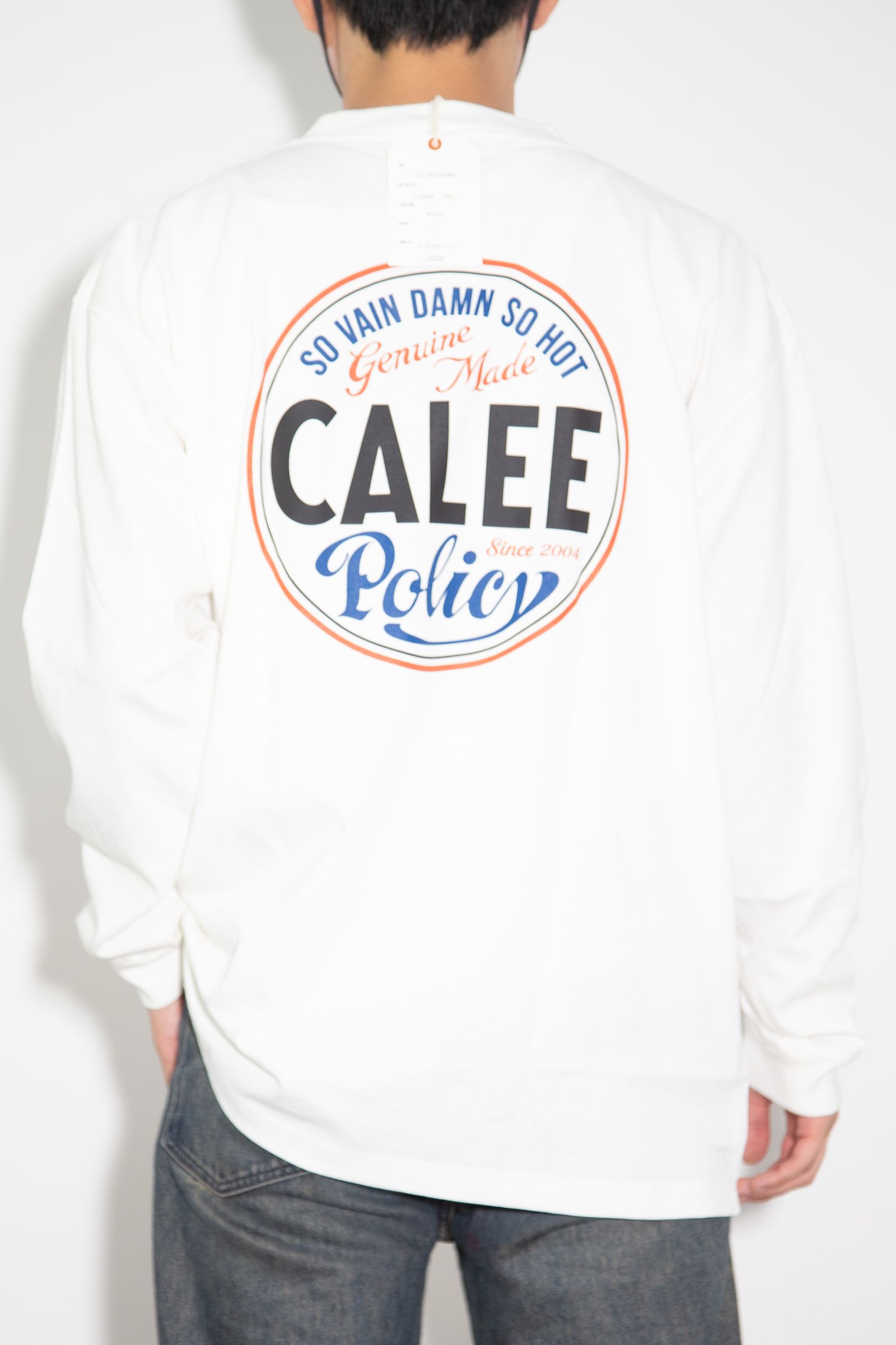 VINTAGE TYPE CIRCLE LOGO L/S TEE / ホワイト