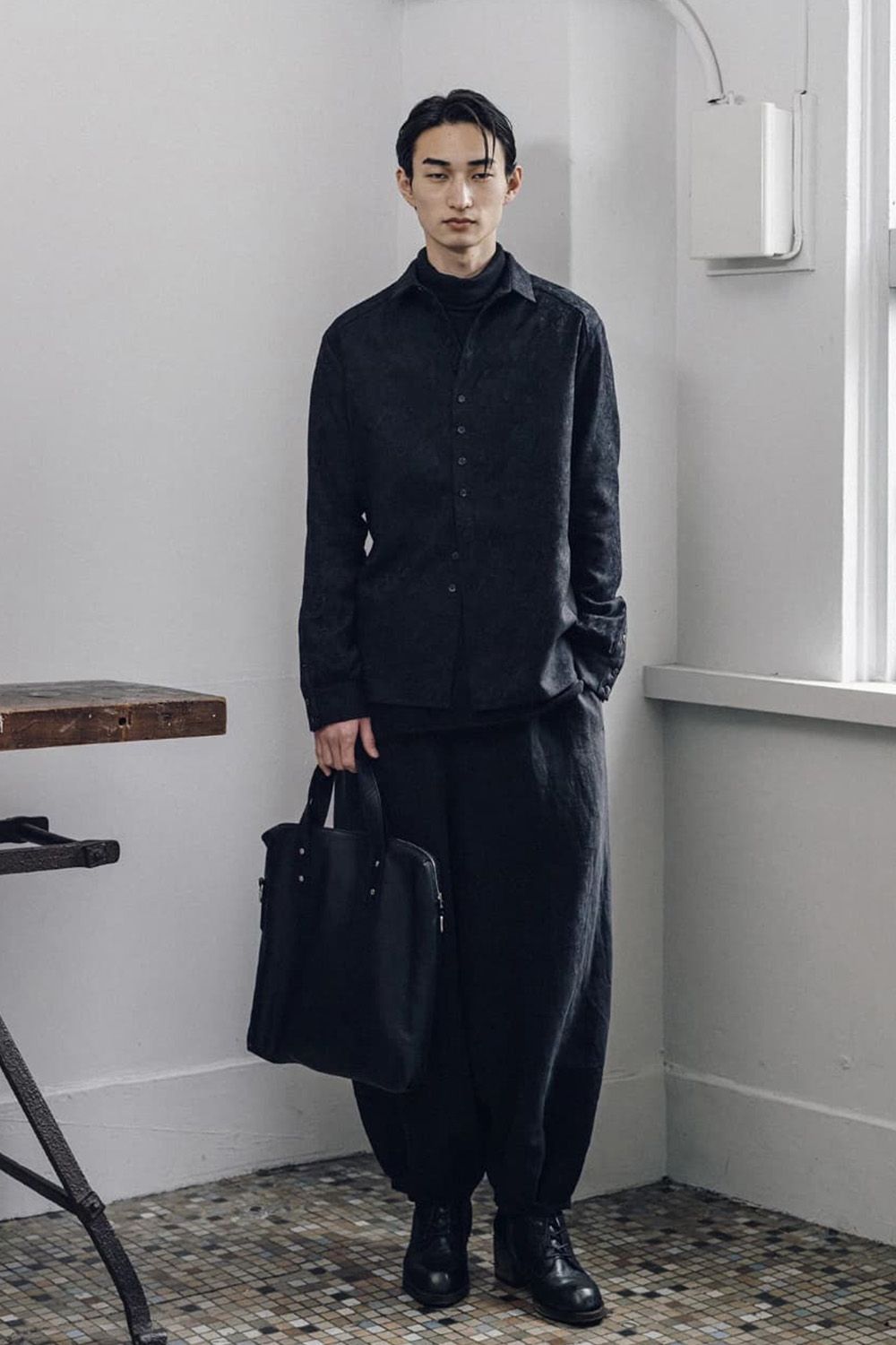 Blurred Pattern Jacquard kjk Shirt