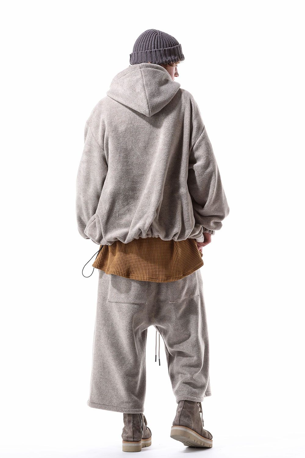フリースハーフジップフーディー / Fleece Hoodie / ベージュ / ag-10085-1