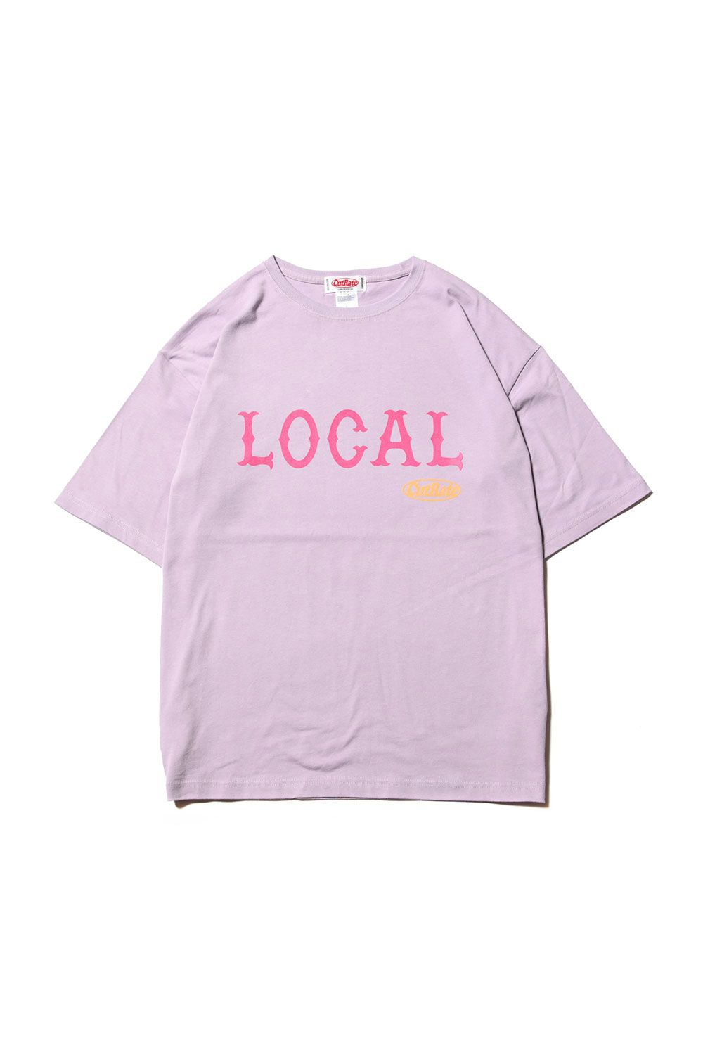 CUTRATE CLASSIC LOCAL LOGO DROP SHOULDER S/S T-SHIRT / パープル