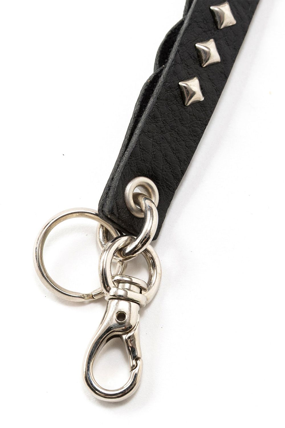 STUDS LEATHER WRIST STRAP / ブラック
