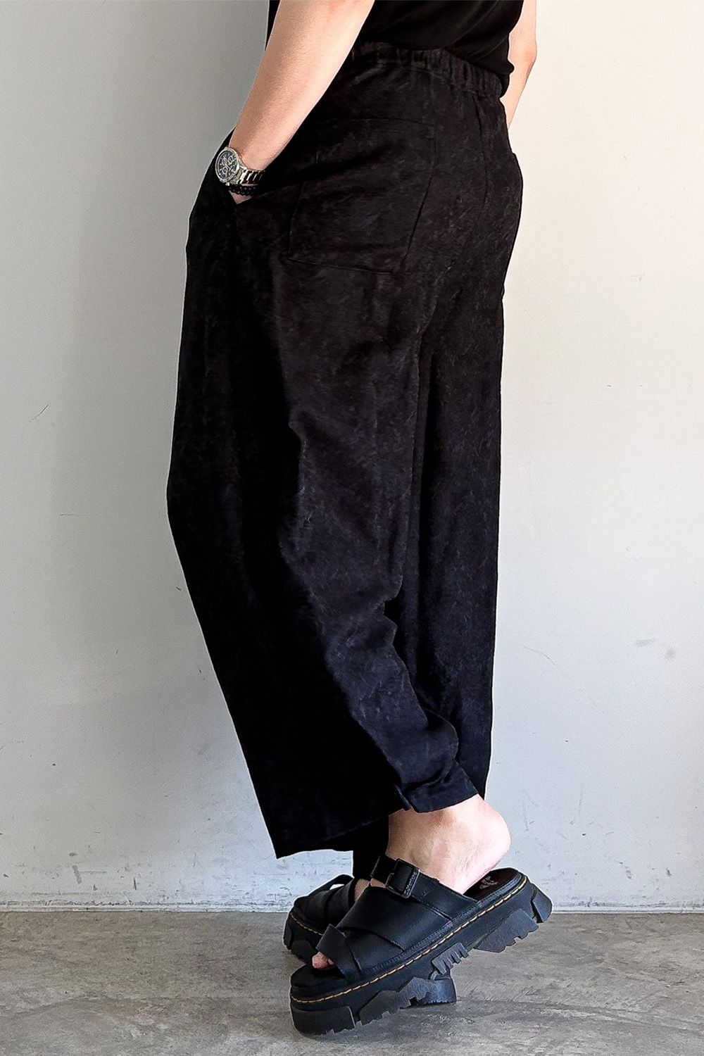 ［ラスト1点 サイズ1］Wide Easy Pants with Hem Button