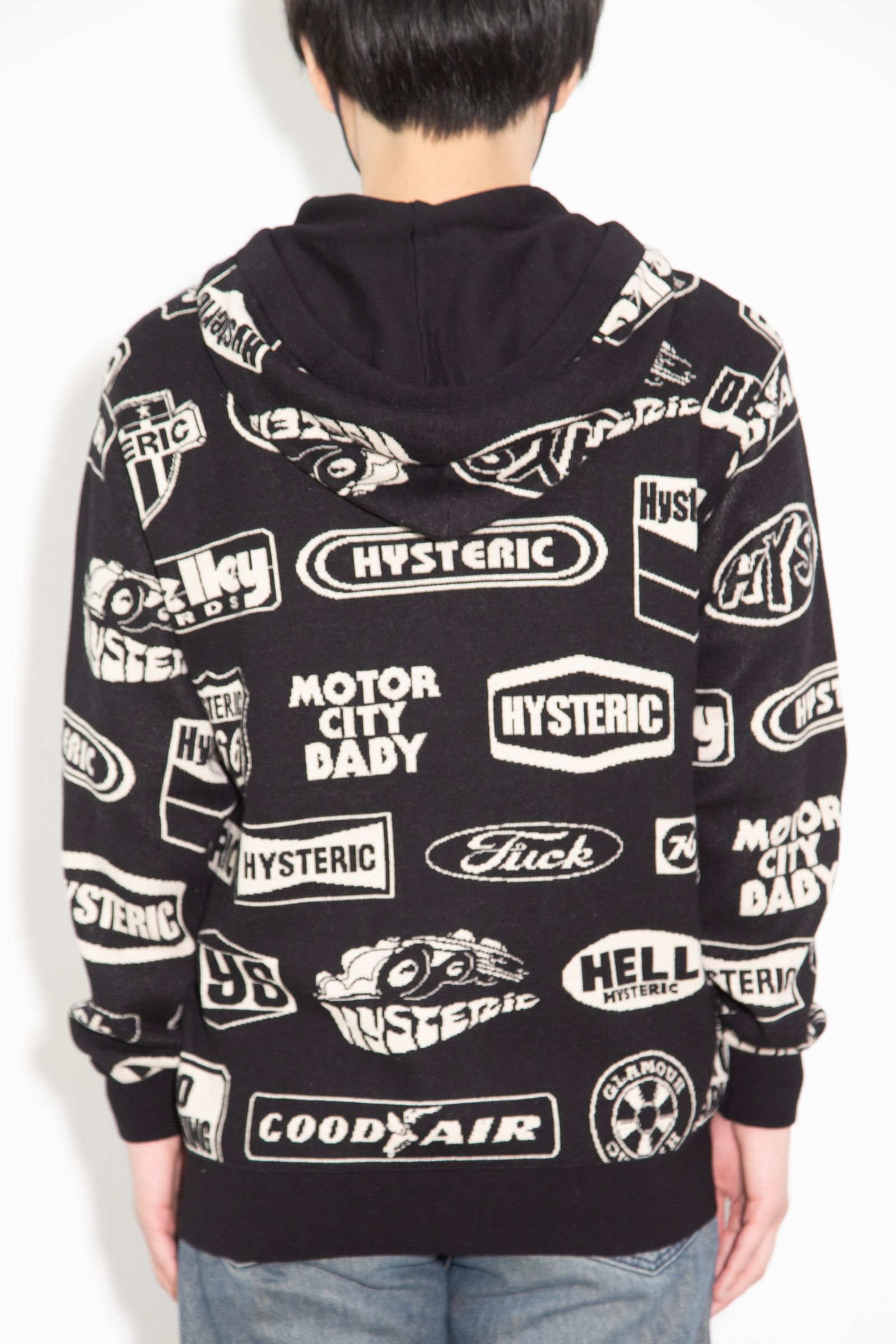 CLASSIC HYS柄 パーカー / ブラック