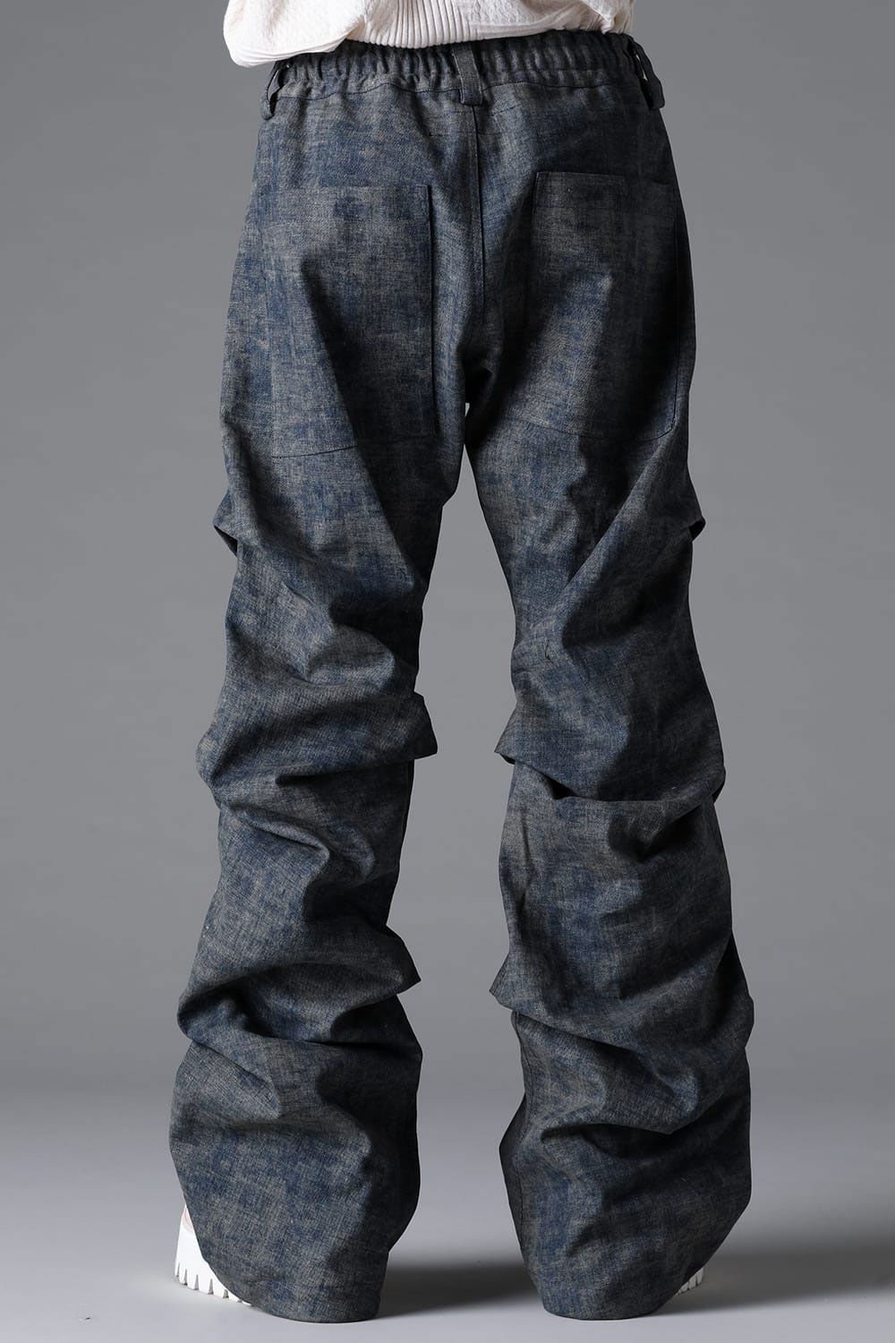 BLENDED SHADES DENIM TUCK BOOTS CUT PT / スチールブルー