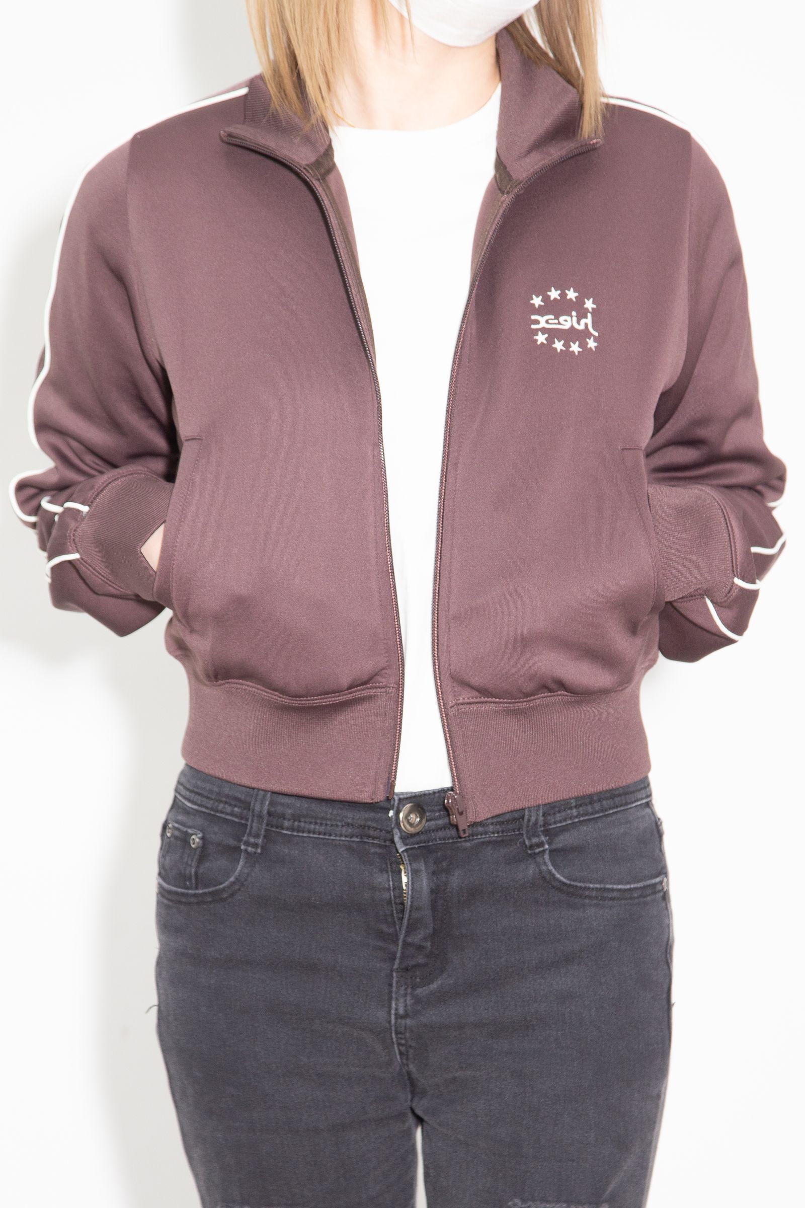 ［ラスト1点 サイズM］STAR AND FACE COMPACT TRACK JACKET / ブラウン