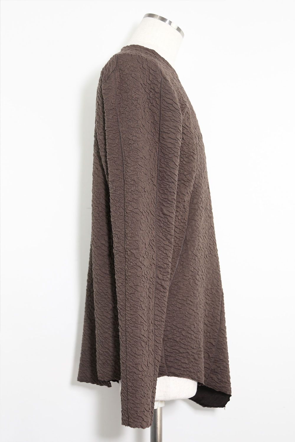 LONG SLEEVE T-SHIRT 223-301 / シボ加工ロングスリーブTee / ベージュ