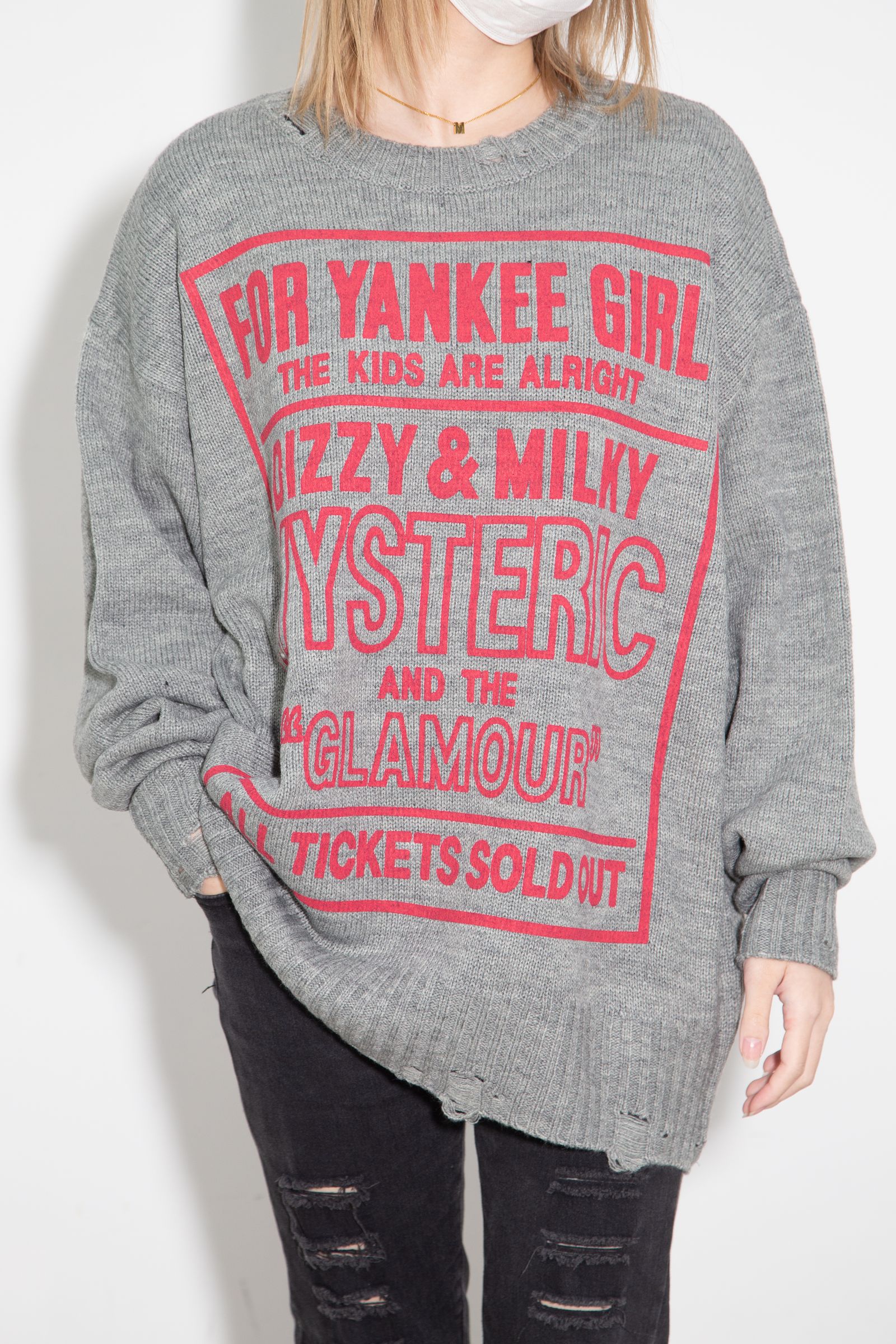 ［ラスト1点］DIZZY&MILKY クラッシュセーター / グレー