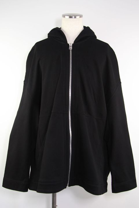 スウェットドルマンジップフーディ / Sweat Dolman Zip Hoodie / ブラック