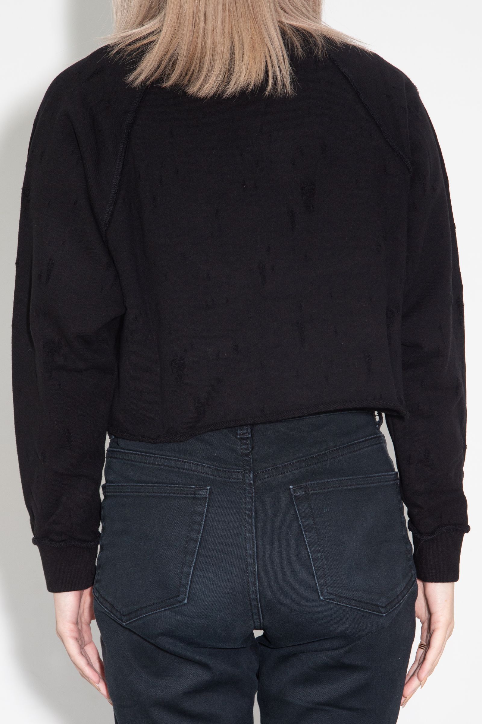 IT’S SO HYSTERIC ショート丈スウェット / ブラック