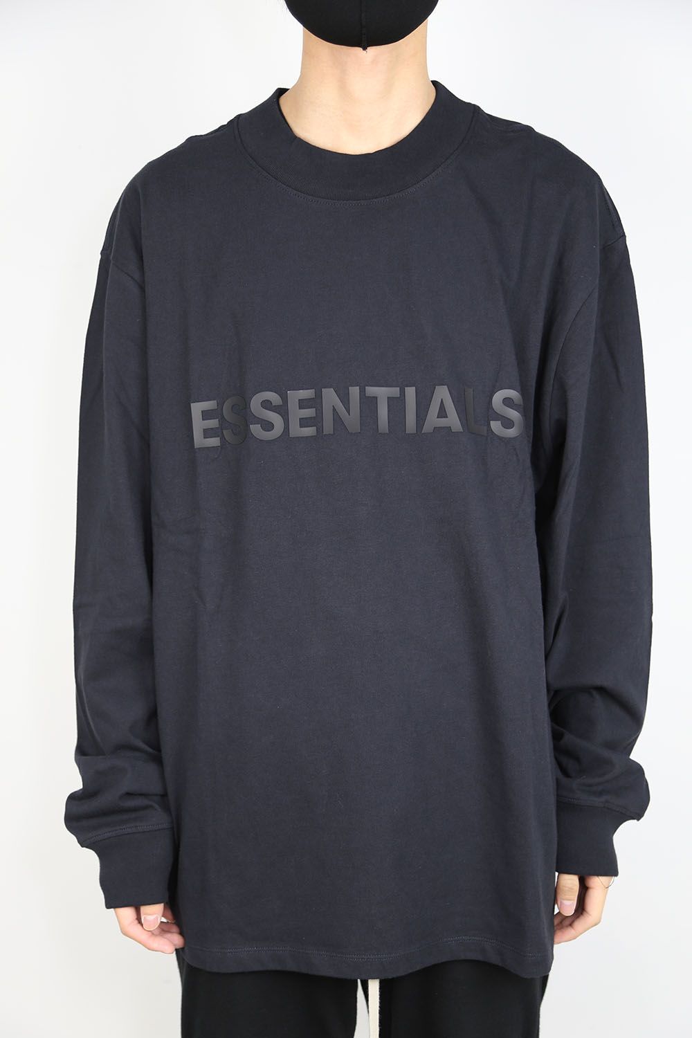 SSENSE FRONT LOGO L/S TEE / ダークネイビー