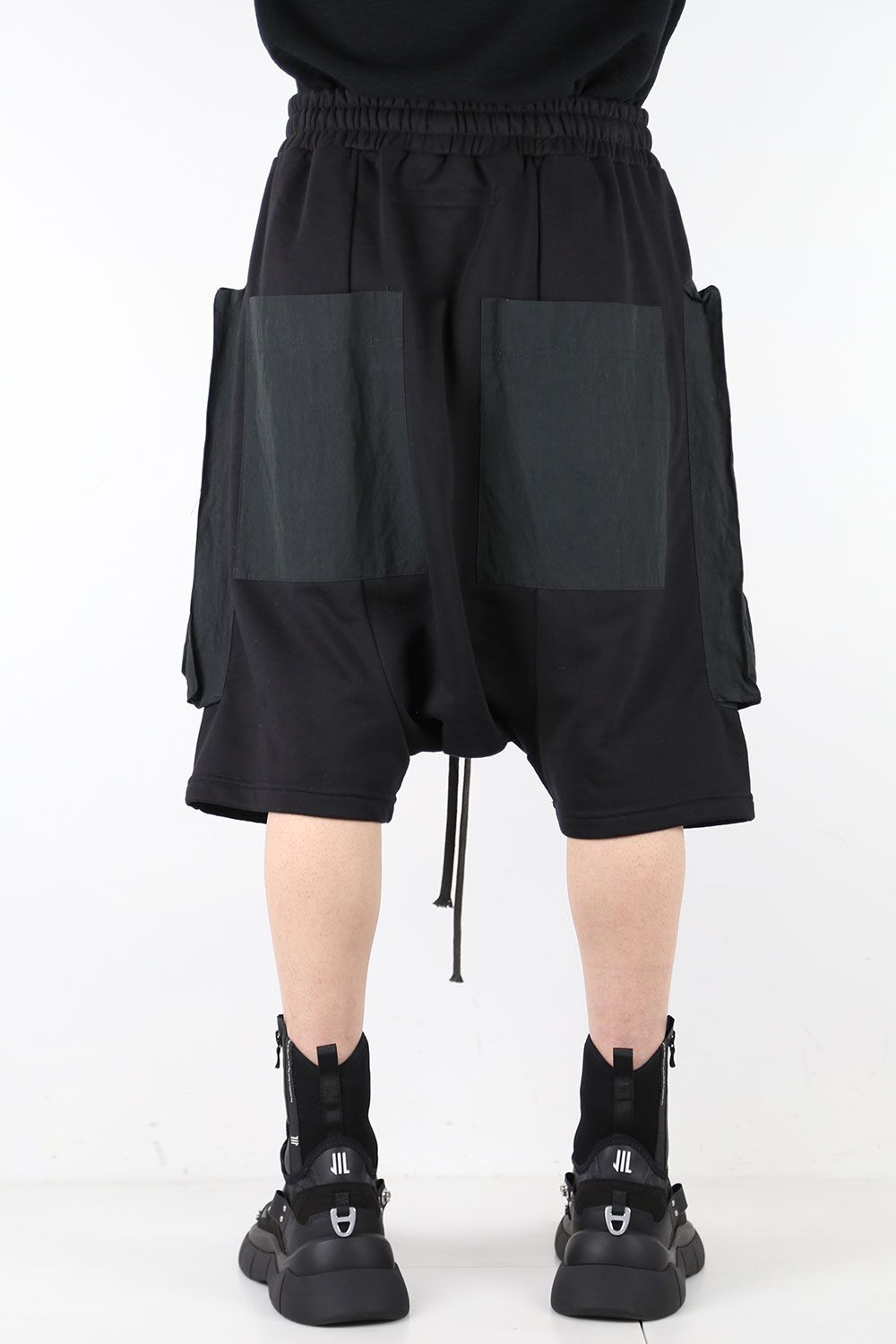 ミリタリーサルエルショーツ / MILITARY SAROUEL SHORTS / ブラック