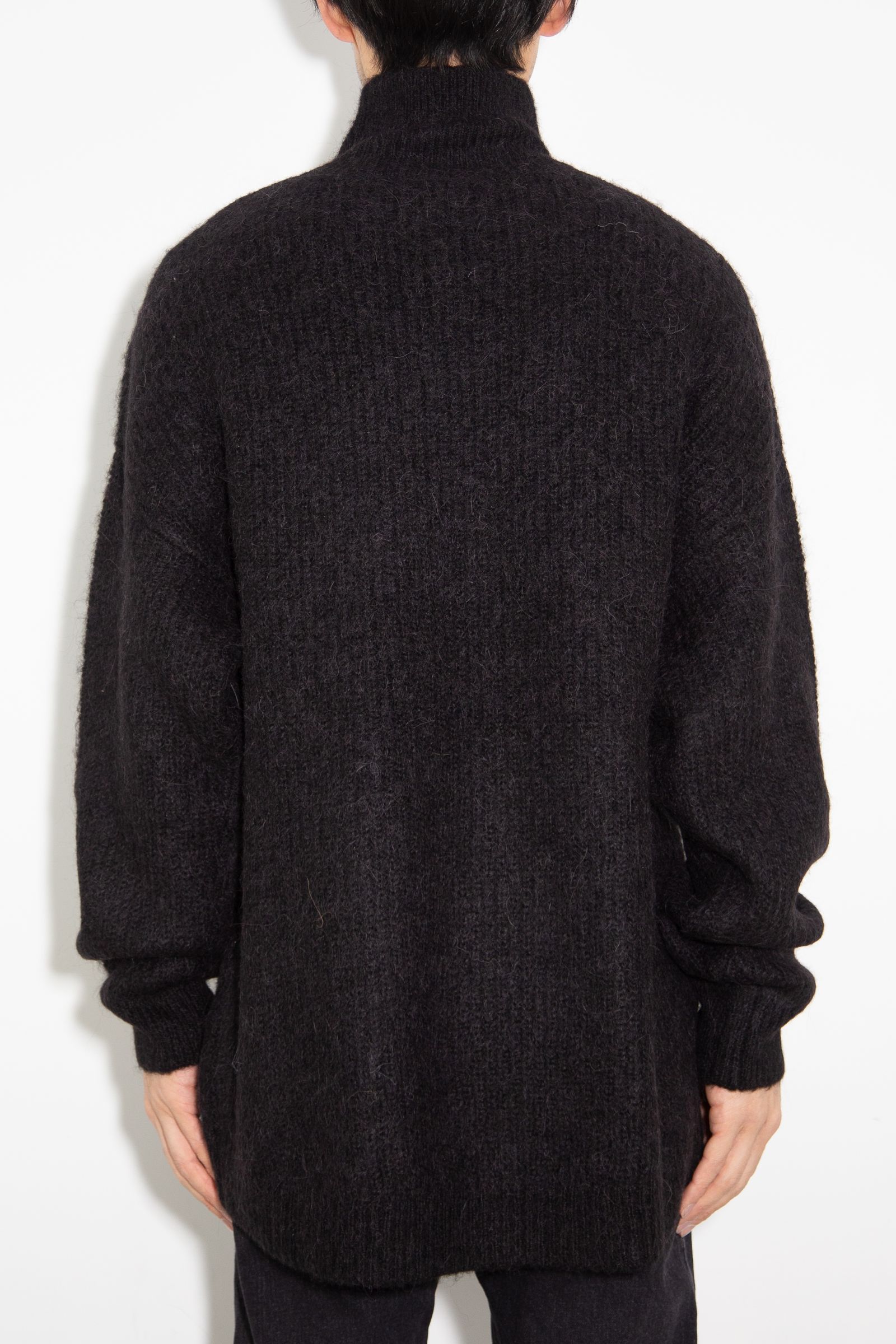 HIGHNECK ALPACA KNIT PULLOVER / ブラック