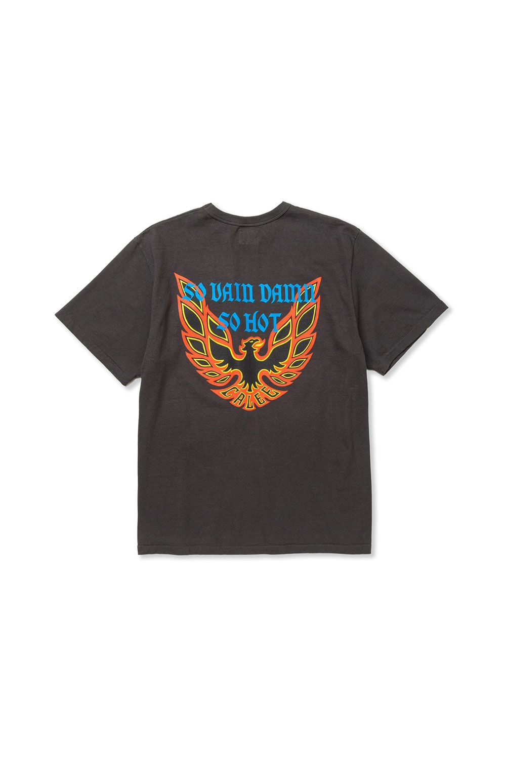BINDER NECK WING LOGO VINTAGE TEE ＜NATURALLY PAINT DESIGN＞ / チャコール