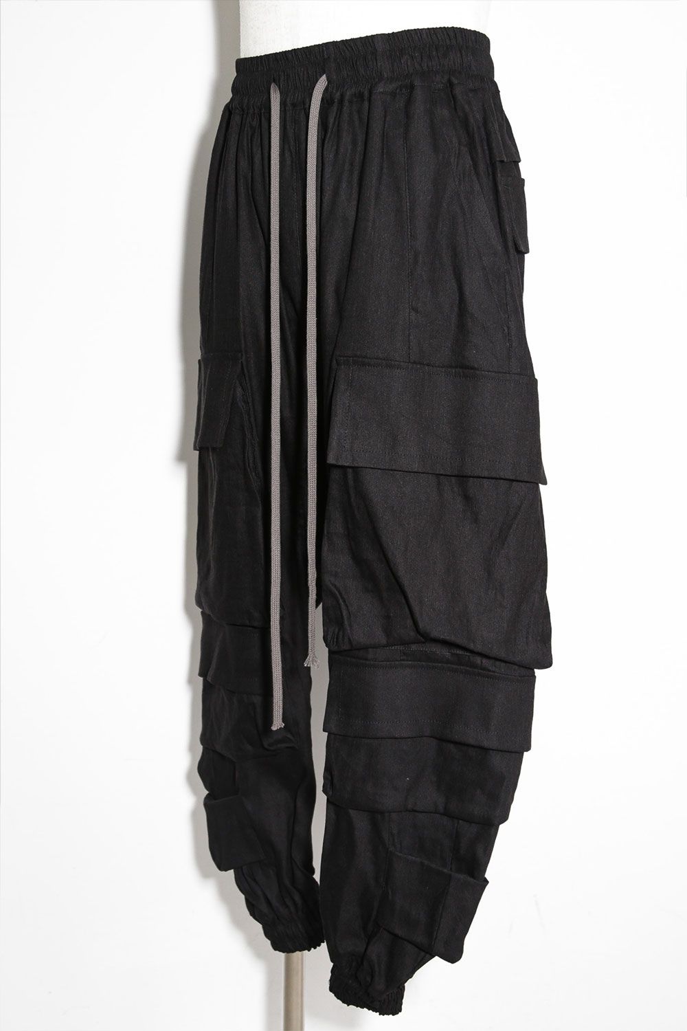 ミリタリーサルエルパンツ / Military Sarouel Long Pants / ブラック / ag-9067