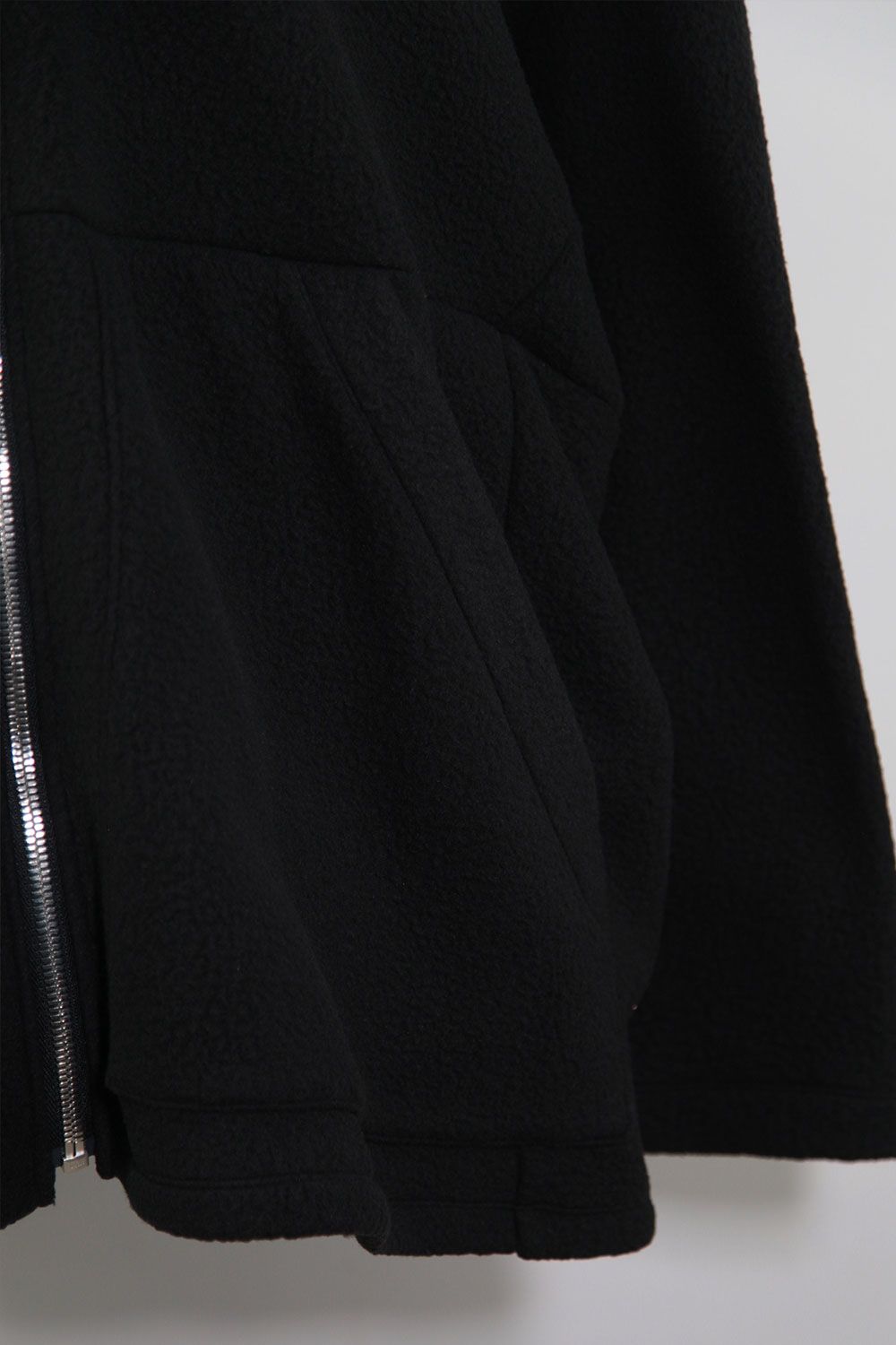 フリースドルマンジップパーカー / Fleece Dolman Hoodie / ブラック
