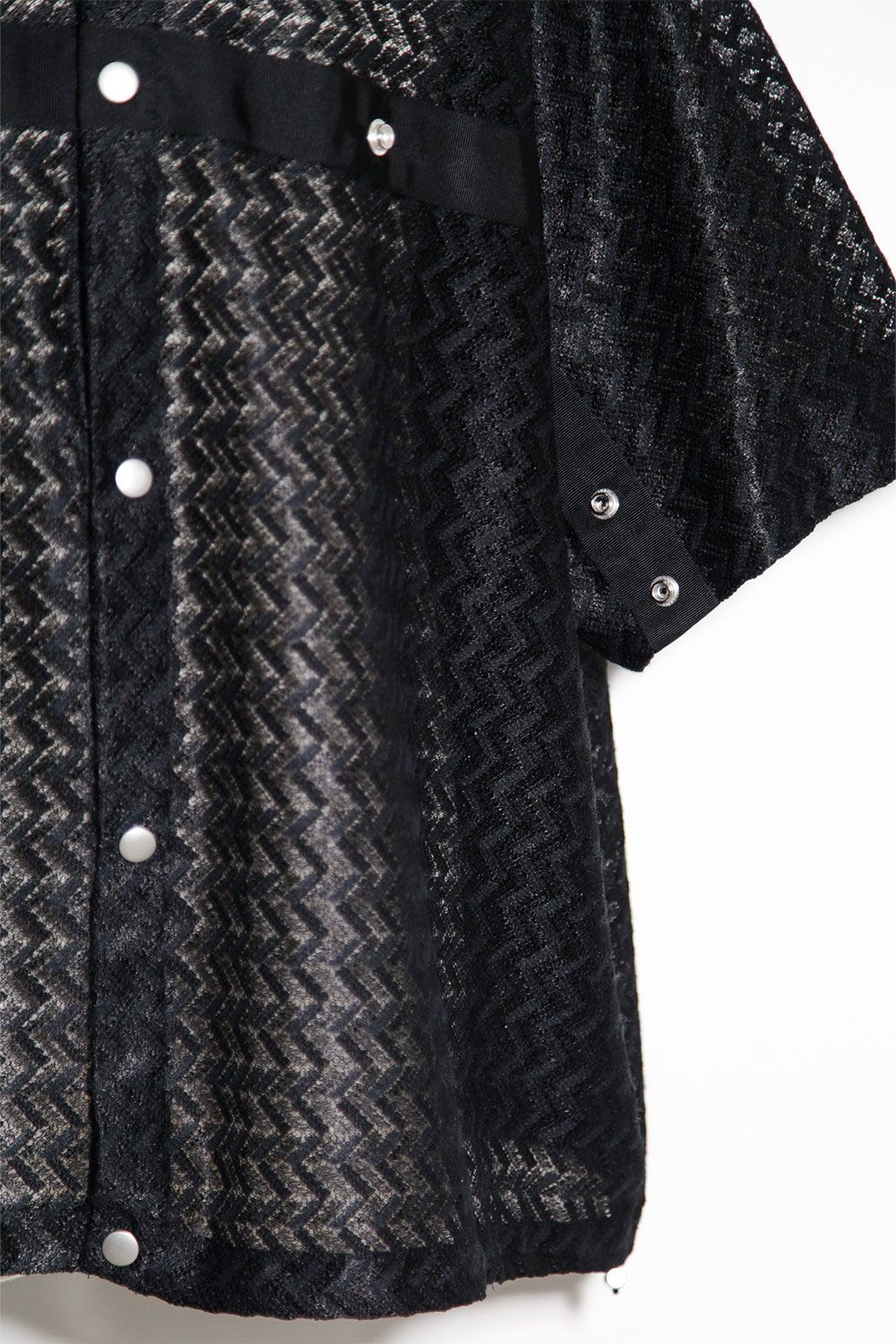 レース編みシャツ / Lace Shirts / ブラック / ag-9096