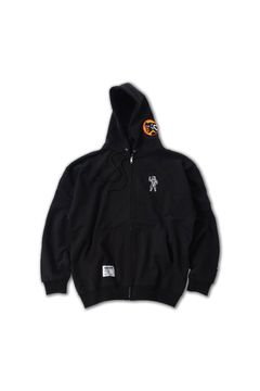 【BILLIONAIRE BOYS CLUB】EMBROIDERED LOGO ZIP UP HOODIE / ブラック