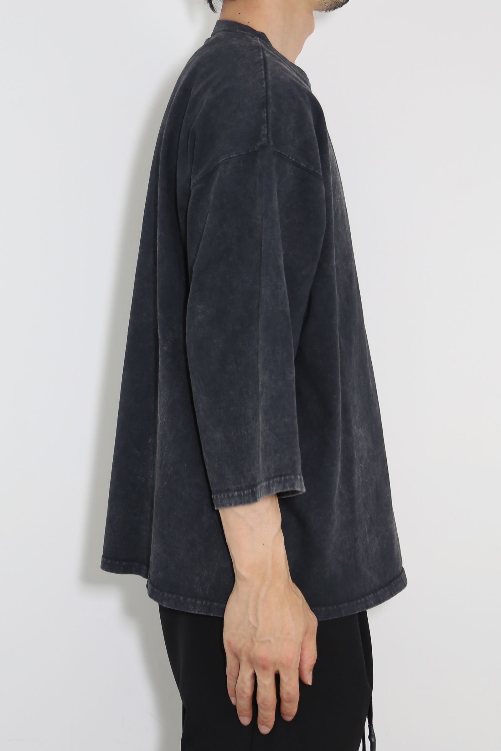 VINTAGE-PROCESSING JERSEY H/S TOPS / ブラック