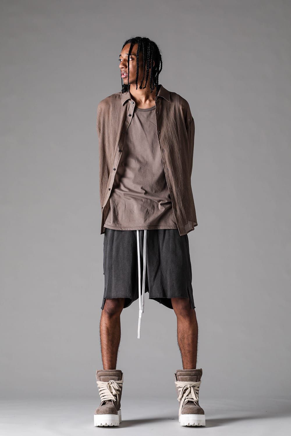 Sumi Dyed Side Slit Shorts