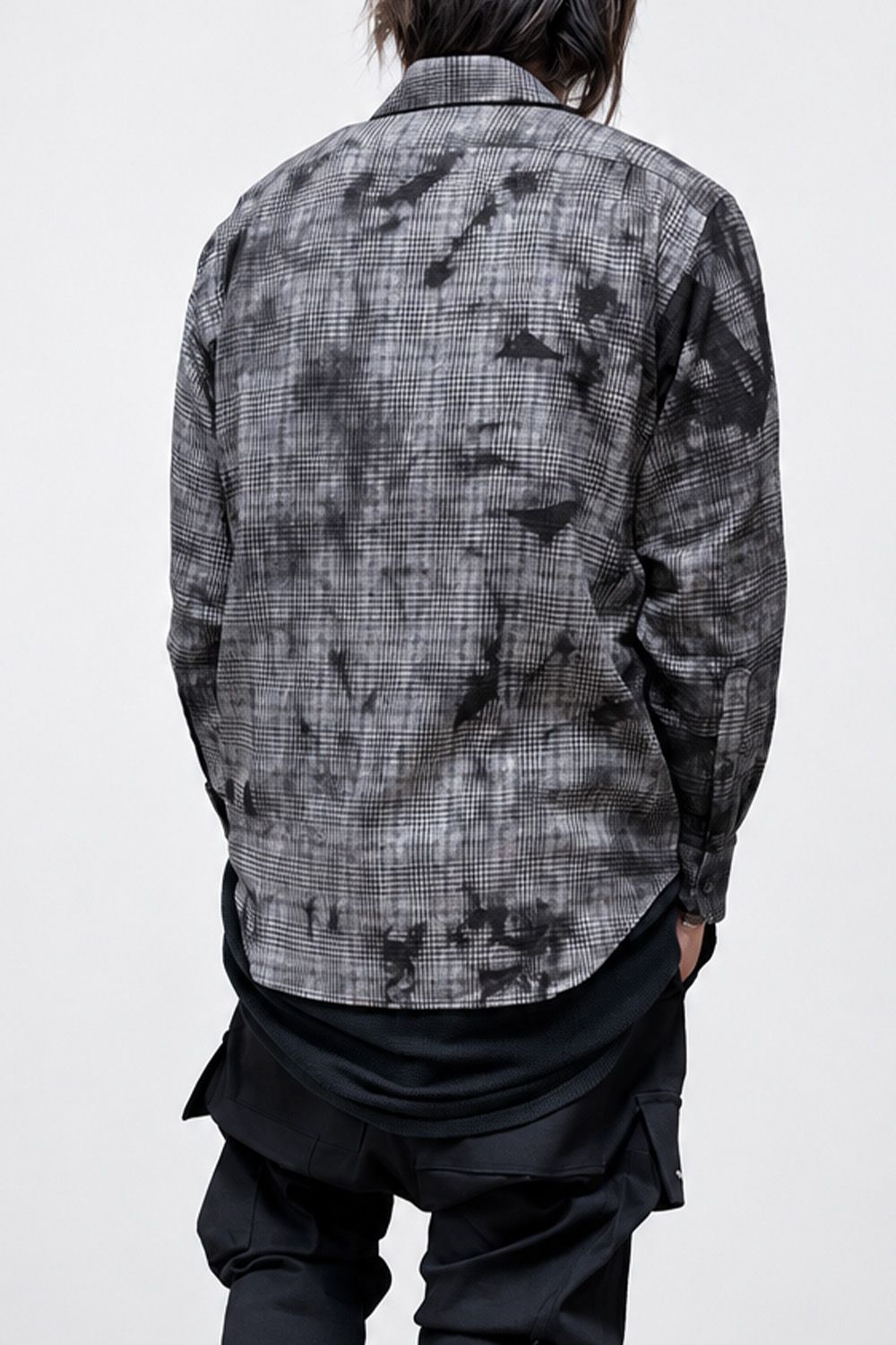 ［ラスト1点 サイズ2］Unevenly Dyed Houndstooth Dress Shirt